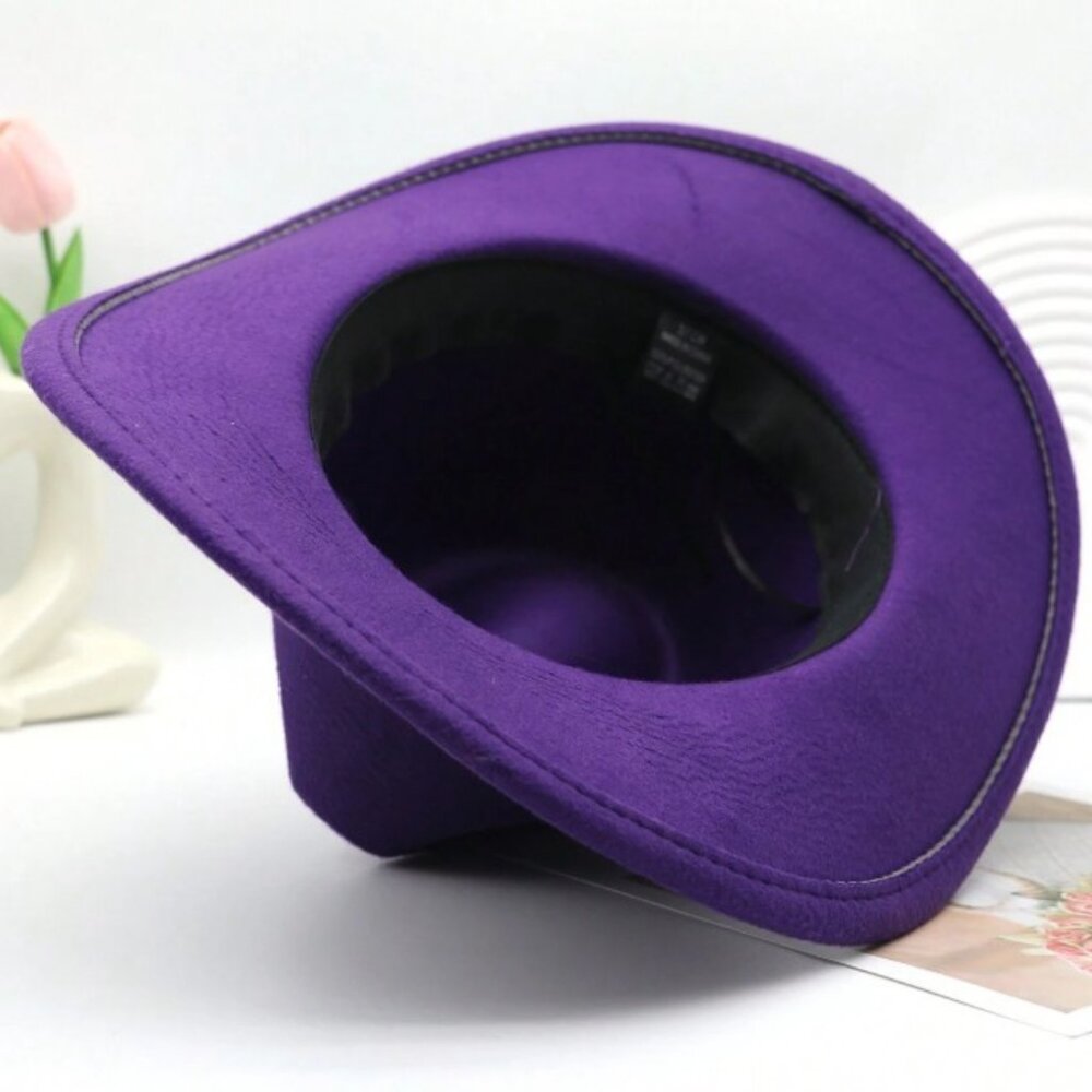 Purple Western Cowboy, Cowgirl Hat, Silver Diamond Band – Unisex‎ Rodeo Hat - Picture 5 of 5